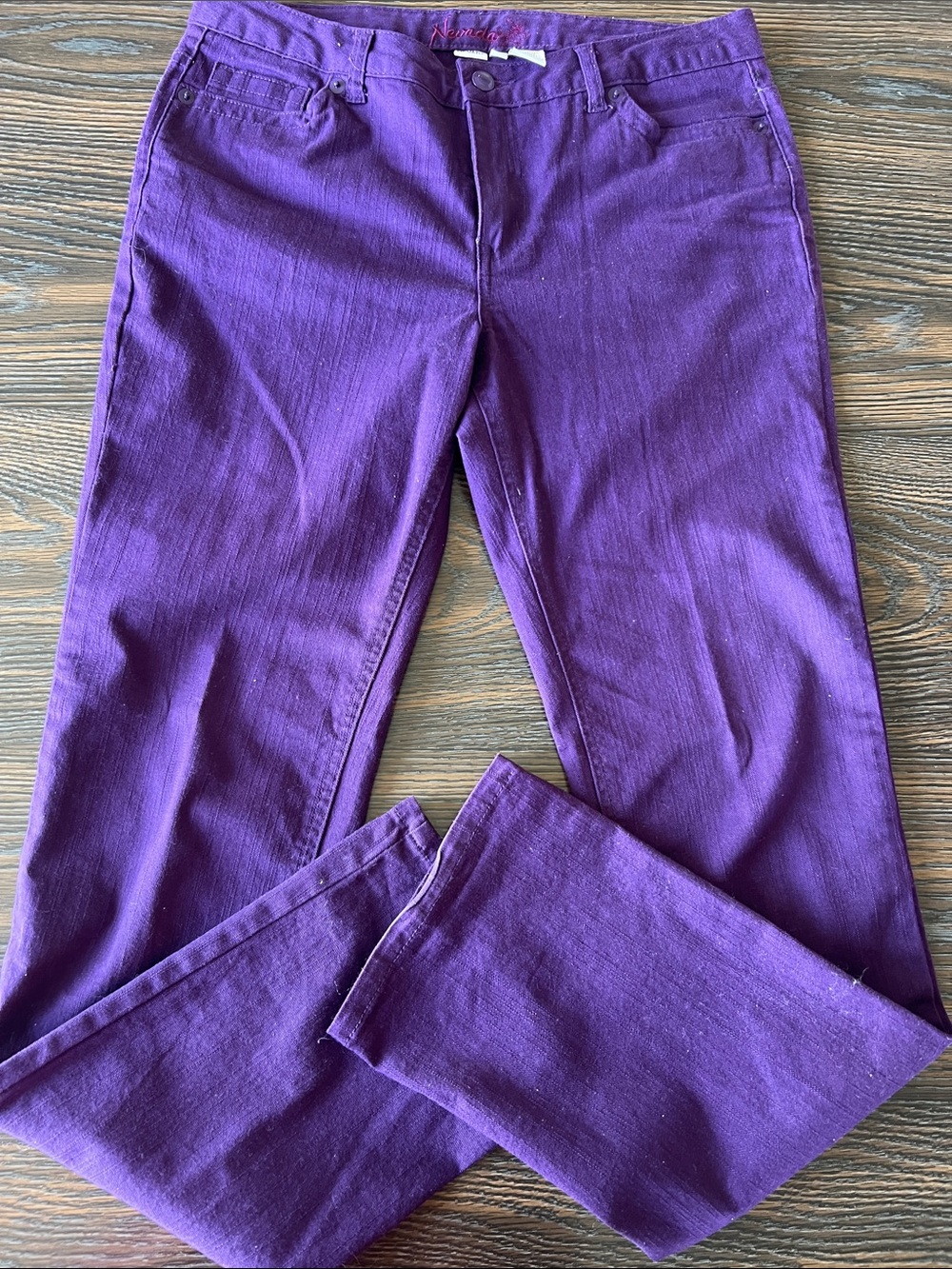 Straight Leg Women’s Jeans in Vibrant Purple - Unbranded
